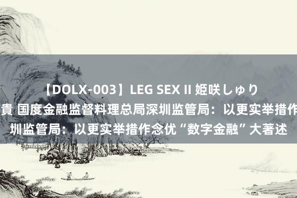 【DOLX-003】LEG SEX II 姫咲しゅり ゆりあ 眞雪ゆん 江口美貴 国度金融监督料理总局深圳监管局：以更实举措作念优“数字金融”大著述