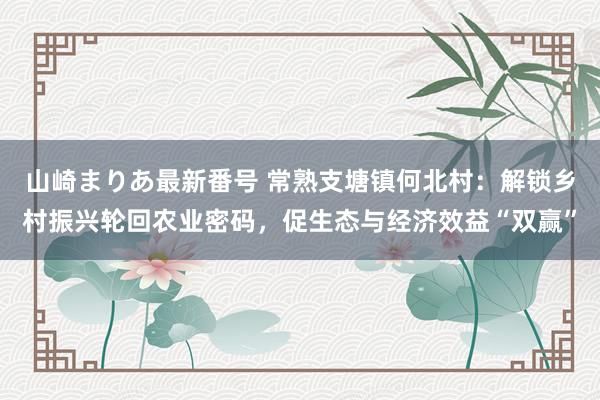 山崎まりあ最新番号 常熟支塘镇何北村：解锁乡村振兴轮回农业密码，促生态与经济效益“双赢”