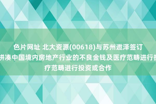 色片网址 北大资源(00618)与苏州遨泽签订合作契约 拼凑中国境内房地产行业的不良金钱及医疗范畴进行投资或合作