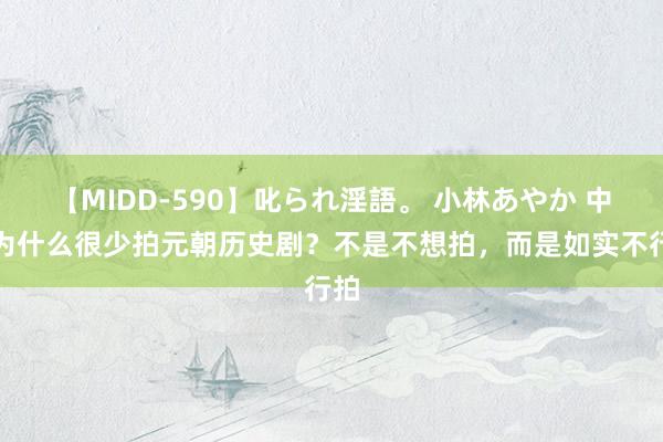 【MIDD-590】叱られ淫語。 小林あやか 中国为什么很少拍元朝历史剧？不是不想拍，而是如实不行拍