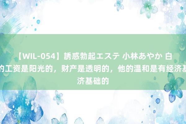 【WIL-054】誘惑勃起エステ 小林あやか 白居易的工资是阳光的，财产是透明的，他的温和是有经济基础的