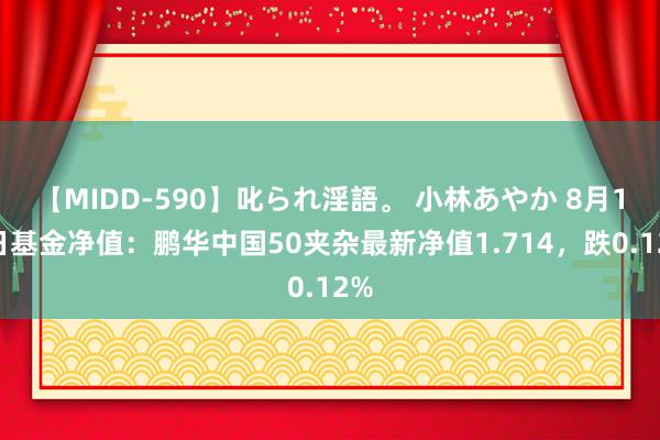 【MIDD-590】叱られ淫語。 小林あやか 8月13日基金净值：鹏华中国50夹杂最新净值1.714，跌0.12%